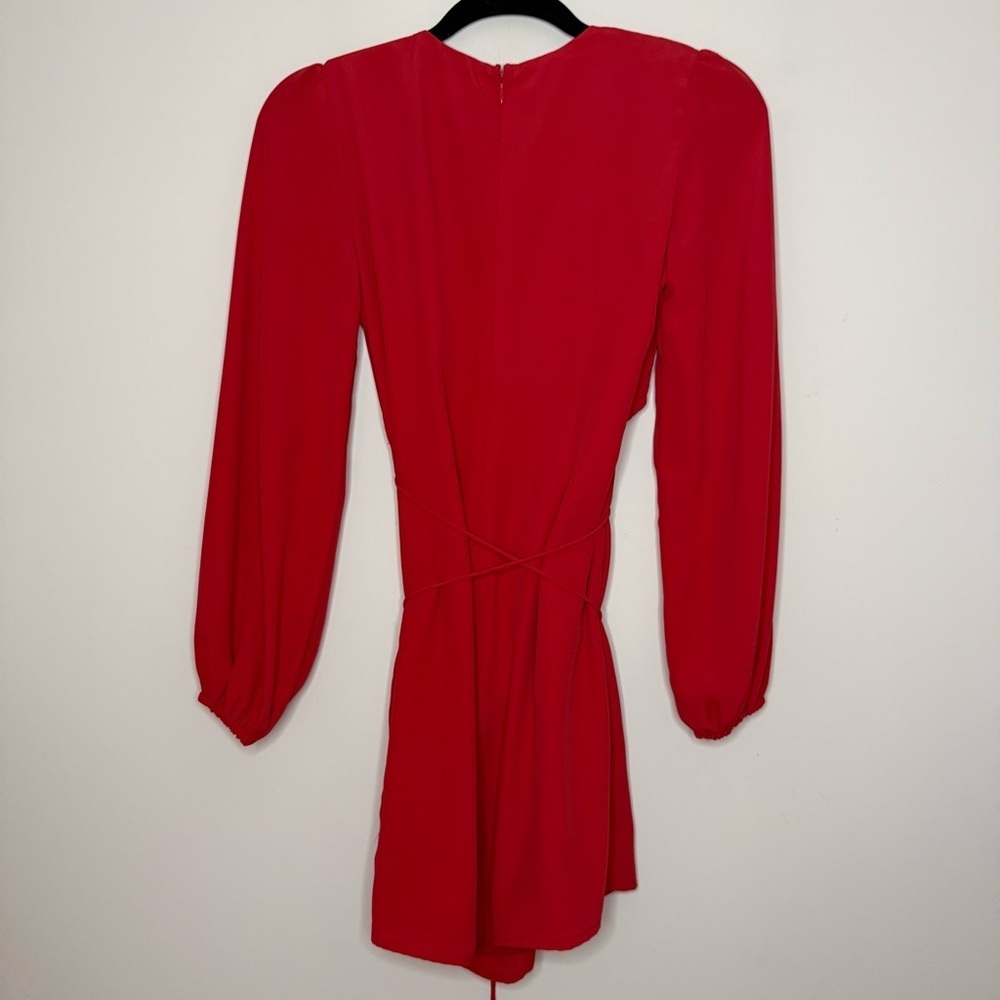 SUPERDOWN Selene Red Valentine’s Day Sexy Cut Out Longsleeve Mini Dress - Picture 7 of 8